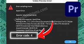 How to Fix Error Code 4 in Premiere Pro (4 Quick Ways)