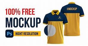 (100% Free) Front & Back Polo Shirt Mockup (High Resolution)