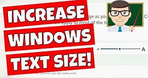 How To Increase Windows Font Or Text Size Without Changing Screen Resolution