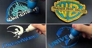 Hollywood Studio Logos Pancake Art: Disney, DreamWorks, Warner Bros, Universal