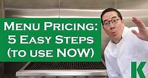 Menu Pricing 5 Easy Steps (to Use NOW)
