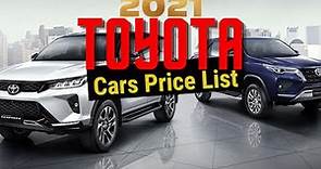 Toyota Cars Price List 2021 (DP & Monthly) Philippines | Toyota Cars Variants Prices | Car Presyo Ph