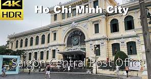 4K HDR | Walking Saigon Central Post Office in Ho Chi Minh City | Vietnam 2023 - Binaural Audio