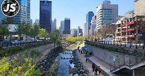 Seoul Cheonggyecheon Stream & Gwanghwamun Square | South Korea Walk
