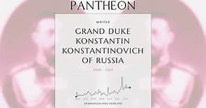 Grand Duke Konstantin Konstantinovich of Russia Biography - Russian royal and writer (1858–1915)