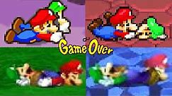 Evolution of Mario & Luigi Series DEATHS and GAME OVER Screens (2003-2017)