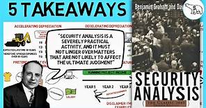 SECURITY ANALYSIS - FINANCIAL STATEMENTS (BY BENJAMIN GRAHAM)