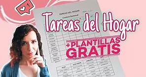 TAREAS DEL HOGAR + Plantillas gratis