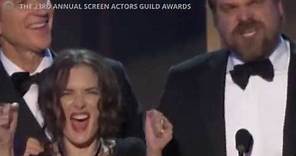 Las caras de Winona Ryder en los SAG Awards (Premios del Sindicato de Productores de EEUU)