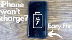 iPhone Not Charging? Easy Fix. iPhone Won't Charge When Plugged In.