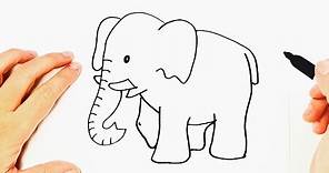 Cómo dibujar un Elefante paso a paso | Dibujos Fáciles Para Niños