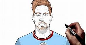 How To Draw Kevin de Bruyne | Step By Step | Football / Soccer