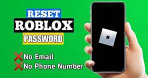 How to Recover Roblox Account without Email or Phone number (2024)