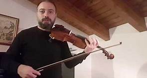 Lezione di violino - il movimento dell'archetto