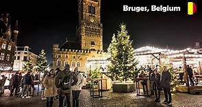Bruges, Belgium 🎄 Christmas Market 2023 - Evening Walk in 4K | DJI Osmo Pocket 3 🇧🇪
