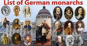 List of German monarchs