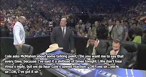 LEAKED Michael Cole unedited commentary (talking to Vince)