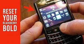 How to Factory Reset Wipe Blackberry Bold Phone