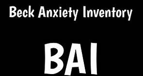 Beck Anxiety Inventory | BAI |