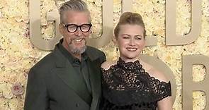Alan Ruck arrives with wife Mireille Enos at Golden Globes 2024