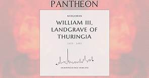 William III, Landgrave of Thuringia Biography