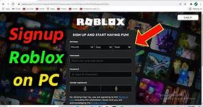 How to Sign Up Roblox on PC & Laptop | Roblox Pc Signup
