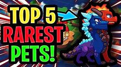 Prodigy Math - THE TOP 5 RAREST PETS!!! [MUST SEE]