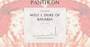 Welf I, Duke of Bavaria Biography - Duke of Bavaria
