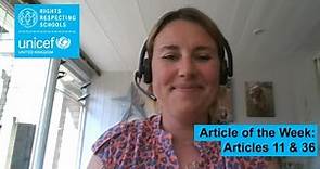 Sarah Lancaster, Director of Safeguarding, introduces Articles 11 & 36