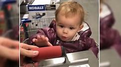 Tool-loving tot oohs and aahs over Lowe's shopping trip 