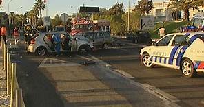 Marginal cortada ao trânsito devido a acidente em Oeiras