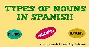 Types of Nouns in Spanish: List and Examples