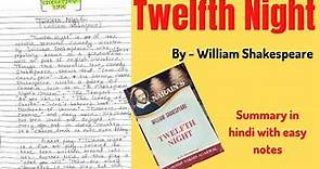 Twelfth Night Summary | Twelfth Night | Twelfth Night by William Shakespeare