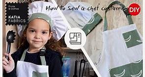Cómo coser un disfraz de chef para los pequeños 👨‍🍳 Delantal y gorro de cocinero