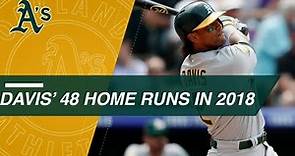 Check out all 48 of Khris Davis' homers in 2018