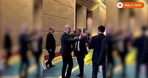 Ukrainian delegate punches Russian official over flag at summit