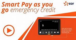 EDF Energy Smart pay as you go – emergency credit
