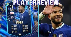 BEST PREM RB? 🤔 91 TOTS MOMENTS REECE JAMES PLAYER REVIEW! FIFA 23 ULTIMATE TEAM