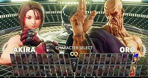 Street Fighter V - All Characters & Colors + Costumes & Stages + DLC (Akira & Oro) *Updated*