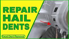 How To Repair Hail Damage Dents | Paintless Dent Removal Under a Brace