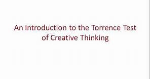 An Overview of the Torrance Test of Creative Thinking (TTCT)