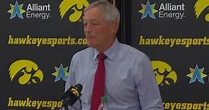 Watch Hawkeyes coach Kirk Ferentz's full Oct. 31 news conference, including comments on son Brian...
