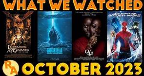 What We Watched: October 2023 | Reverse Angle