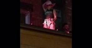 Lady Gaga performs post-gig encore on balcony