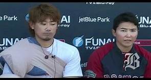Daisuke Matsuzaka speaks at Red Sox spring training