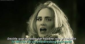 Adele - Hello // Lyrics + Español // Video Official