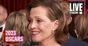 Sigourney Weaver Talks First Time Filming Underwater at Oscars 2023 | E! News