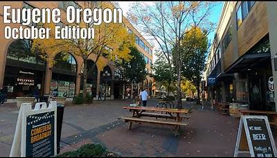Downtown Eugene Oregon Walking Tour 4k