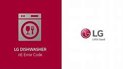 LG Dishwasher - nE error code