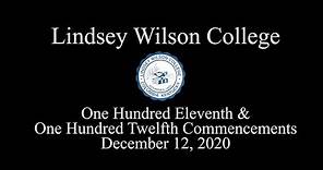 Lindsey Wilson College Virtual Winter Commencement 2020